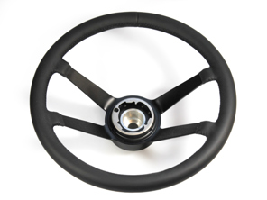 Verlängerte Nabe mit Deep Dish-Lederlenkrad 380 mm im Carrera RS-Stil. Porsche 911 1965 bis 1973 - 91134708205